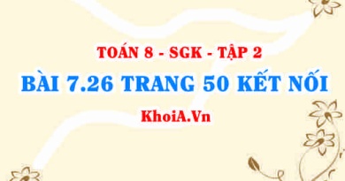 Bài 7.26 trang 50 Toán 8 Kết nối tri thức Tập 2